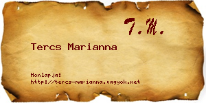 Tercs Marianna névjegykártya